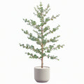 Plante artificielle eucalyptus 180 cm feuillage vert en pot ciment pour intérieur